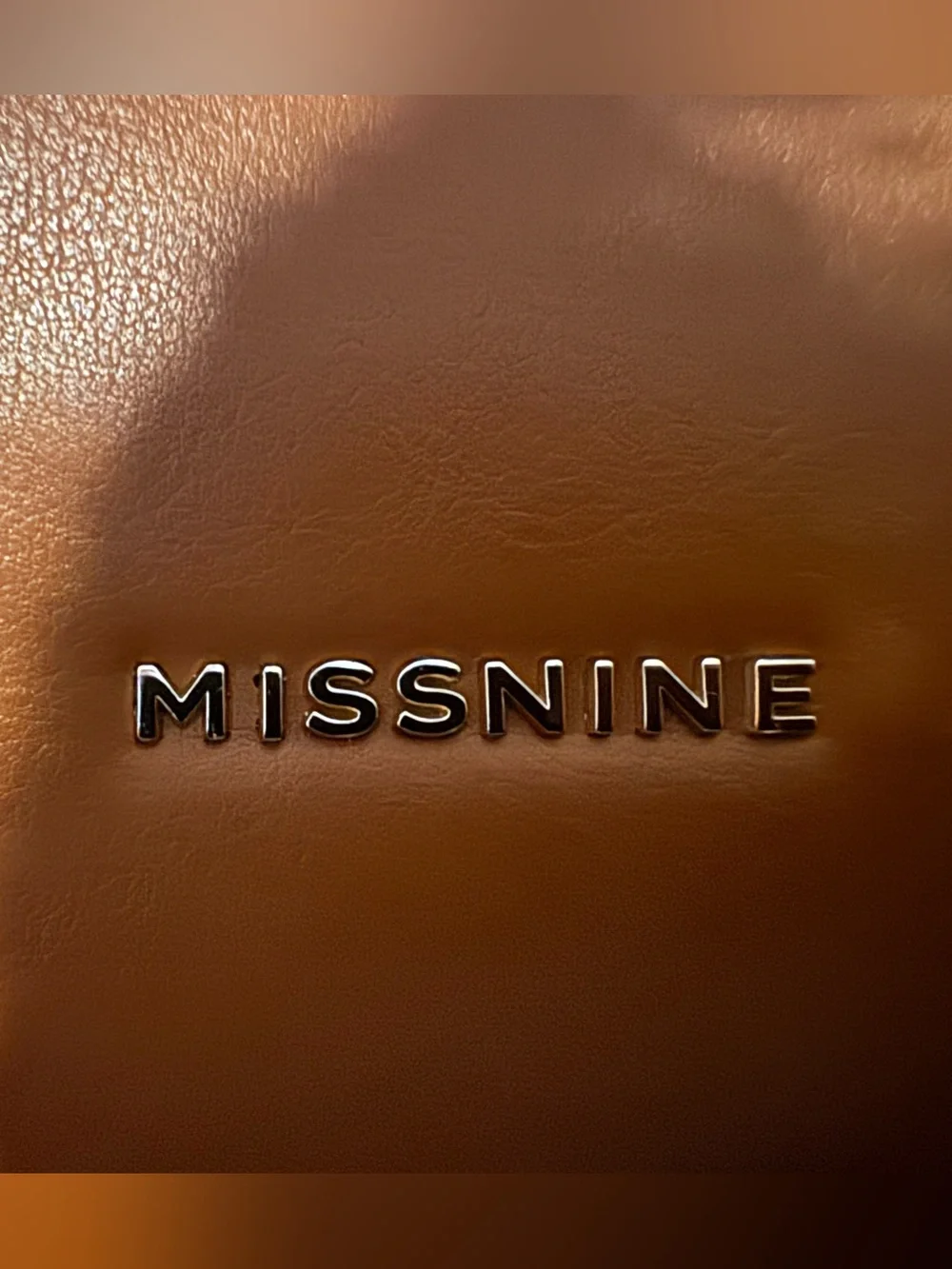 Missnine Brown PU Leather Laptop Bag